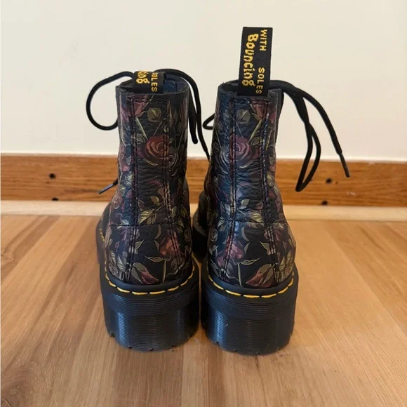 Dr. Martens Sinclair Decayed Roses Tumbled Napa Leather Lace Up Boot - Picture 3 of 6
